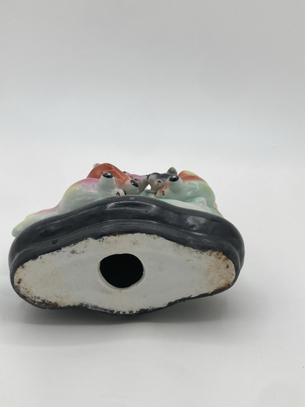 Vintage Ceramic Goldfish Figurine Pastel Koi Fish Pond Sculpture - Picture 5 of 6